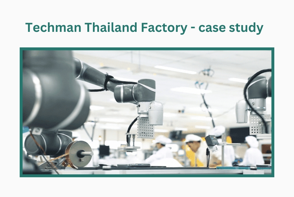 Techman Thailand Factory with Techman robots in its SMT and PCB production lines